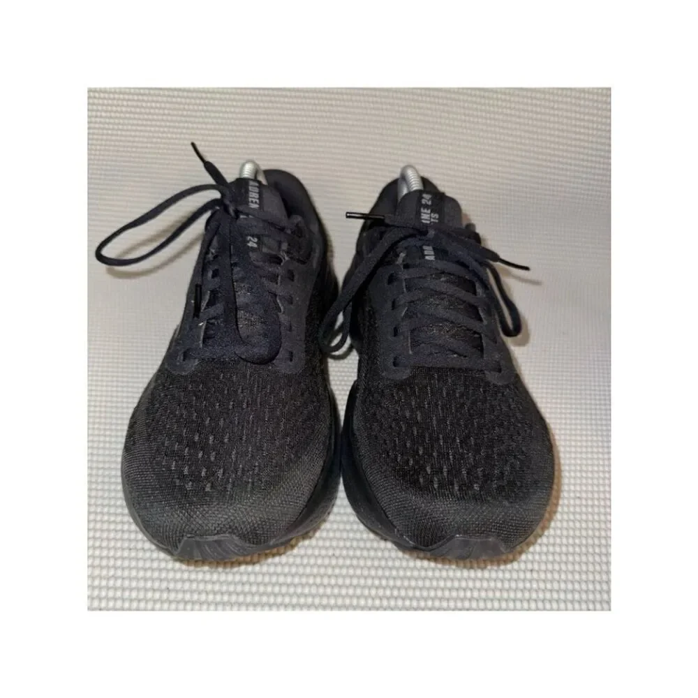 Brooks Adrenaline GTS 24 Black Ebony Running Athletic Shoes Mens Size 7.5 4E